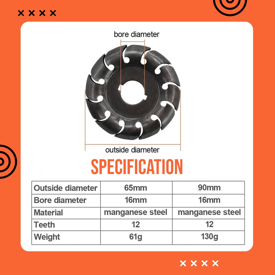 12-Teeth Wood Shaping Disc