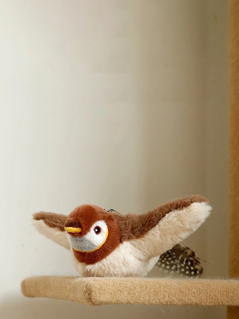 Interactive Cat Toys Rechargeable Bird Cat Toy Chirping Flapping Bird