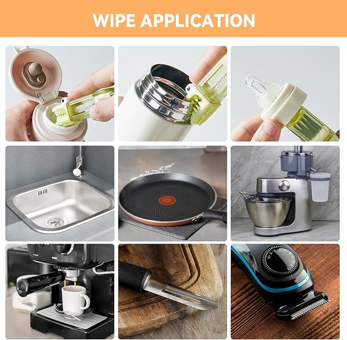 ✨3-in-1 Crocodile Brush 🐊  Deep Cleaning for Narrow Cup Lids & Tableware Gaps 🧼