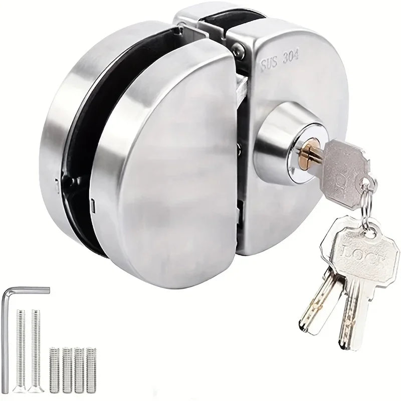 Glass Door Lock 304 Stainless Steel Sliding Glass Lock