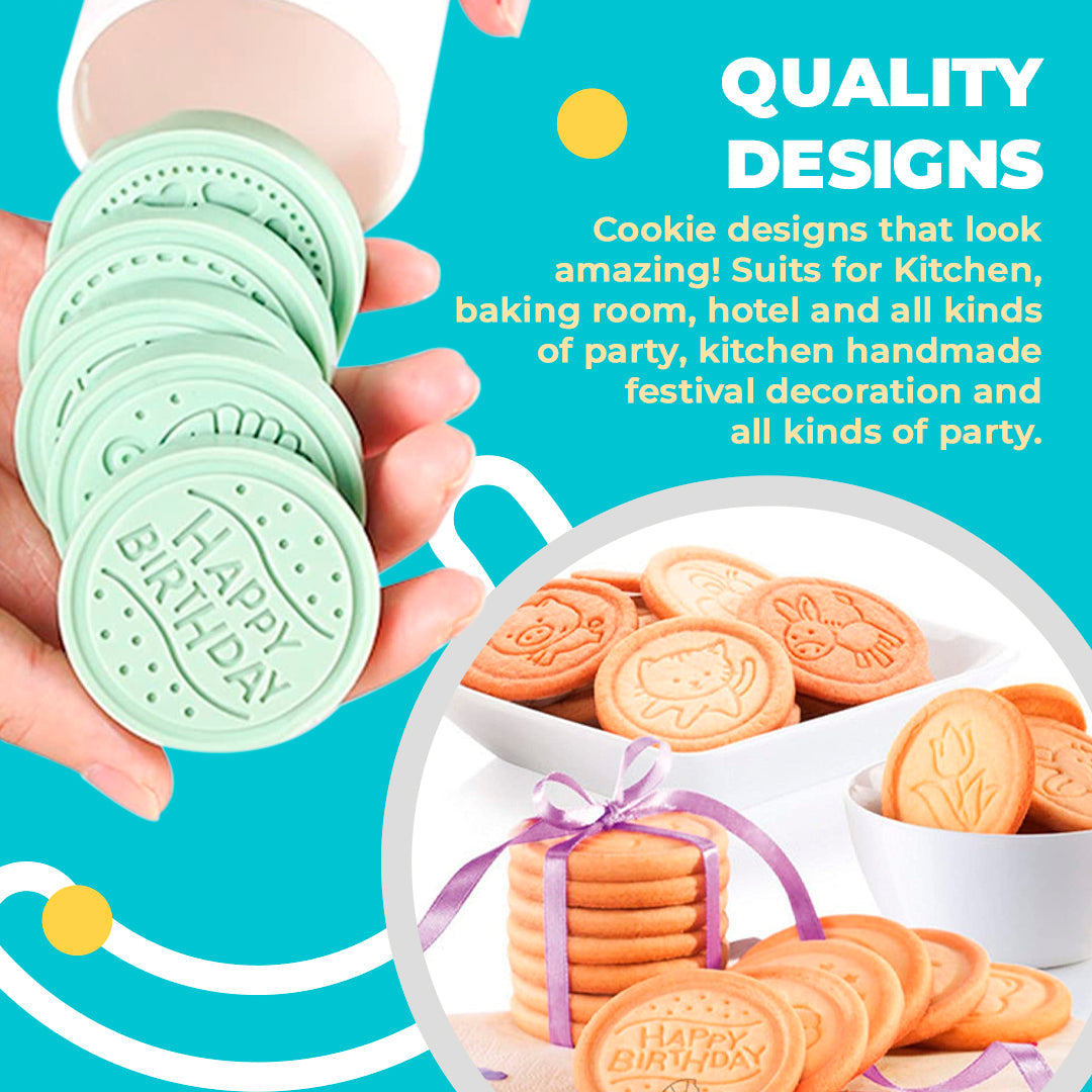 Non-Stick Cookie Stamp & Cutter Set