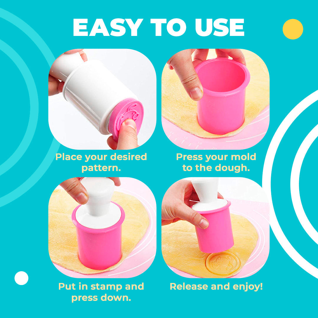 Non-Stick Cookie Stamp & Cutter Set