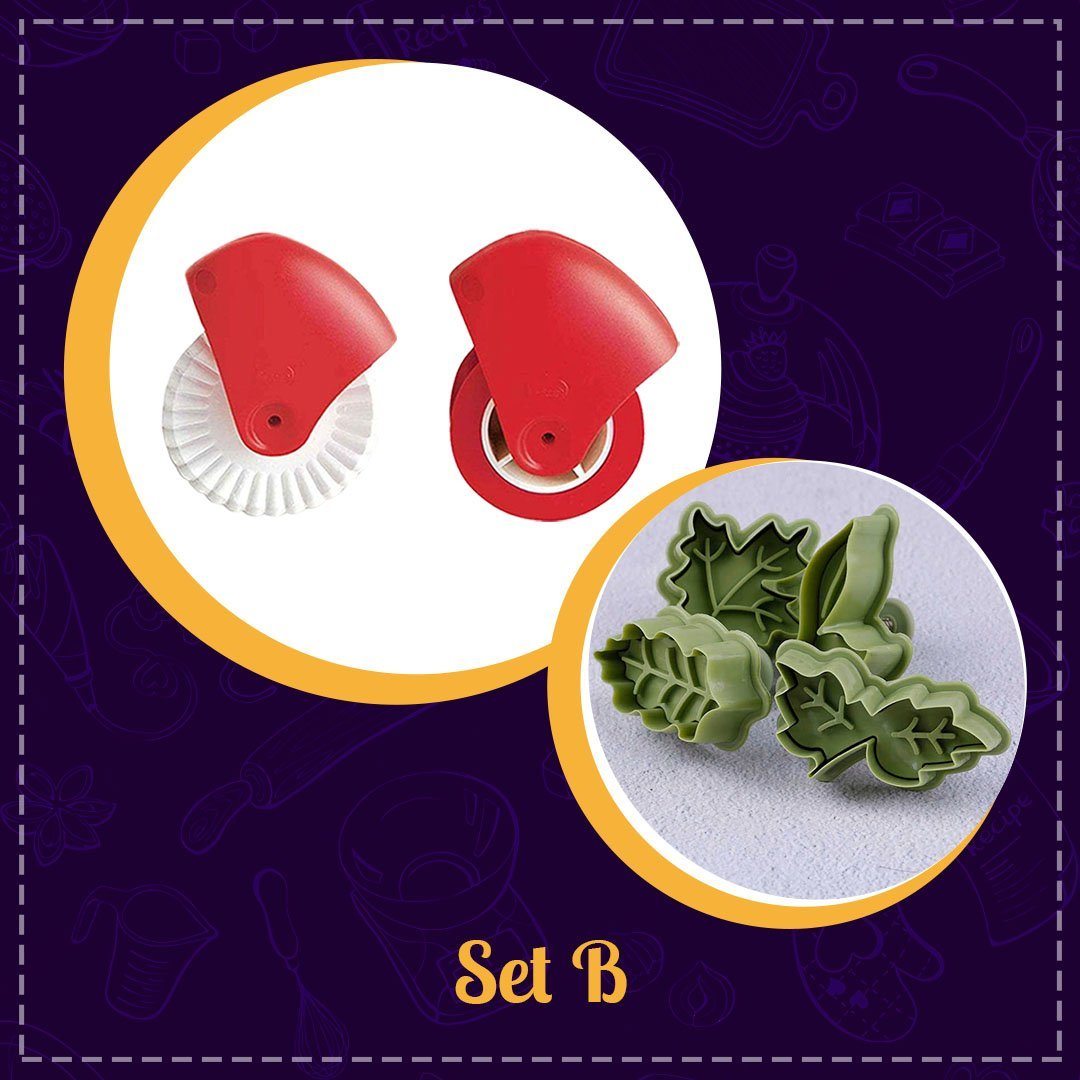 Pie Crust Wheel Cutter & Decorator Set