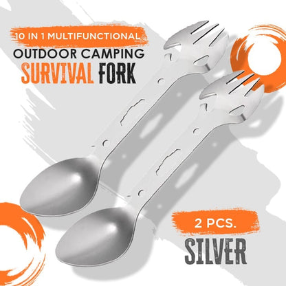 10 In 1 Multifunctional Outdoor Camping Survival Fork